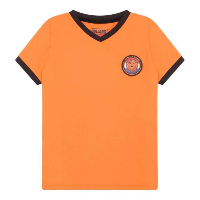 Oranje meisjes voetbaltenue shirt voor