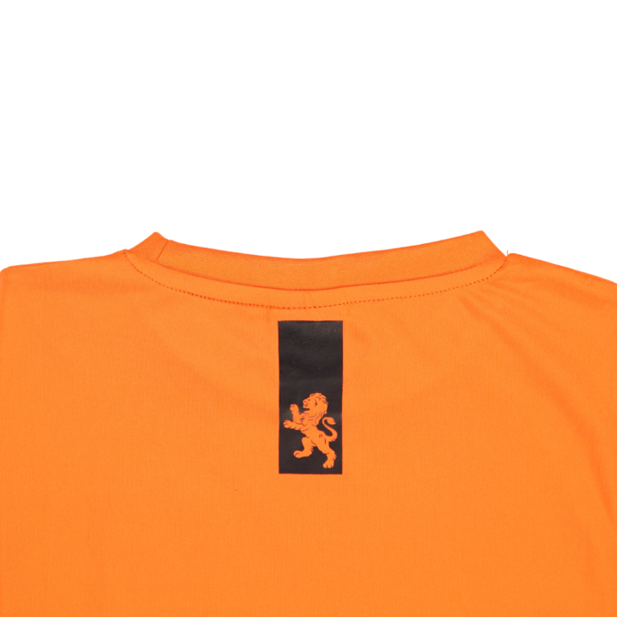 Detailfoto oranje heren t-shirt